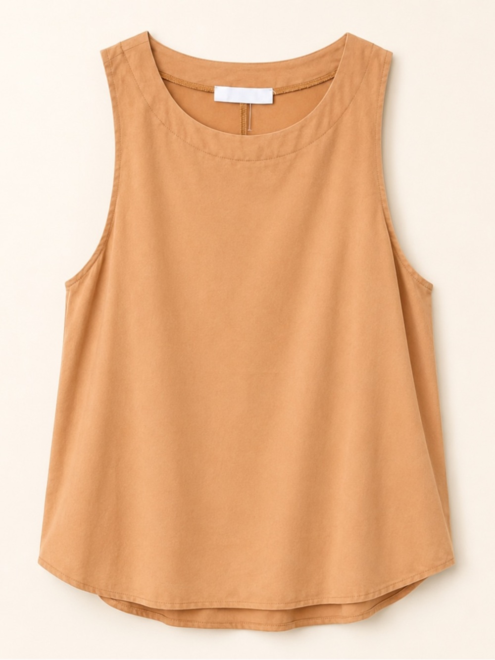 KAIN Label Silk Orange tan Sleeveless Tank Top Blouse size Small Classic